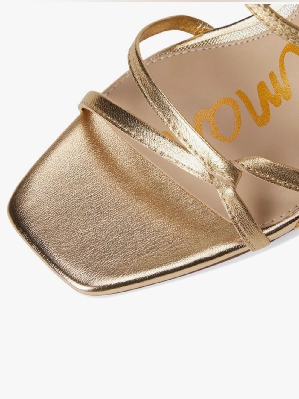Sam Edelman Women’s Emmie Block Heel Strappy Sandals Gold Sizes-7,7.5,9 NIB - Picture 8 of 12
